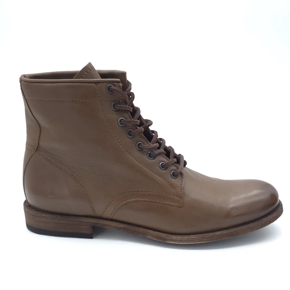 FRYE TYLER MENS Lace Up Hand Crafted Leather Boots Cognac Size 11.5 D